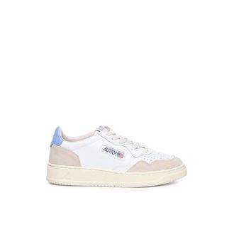 Autry Leren Sneakers met Contrasterende Inzet - Heren - Sneakers - Wit - 36 EU - Su&egrave;de - Schoenen
