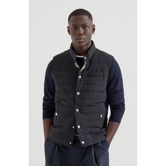 Brunello Cucinelli Taffeta down jacket in Navy Blue at Nordstrom, Size Xxx-Large Eu