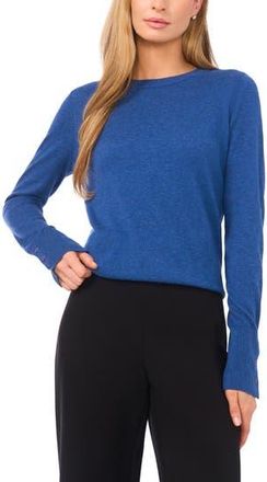 Halogen Button Cuff Crewneck Sweater in Mountain Blue at Nordstrom Rack, Size X-Large P