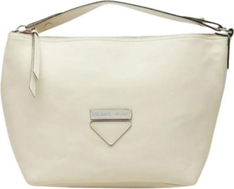 Prada Pre-owned Vintage Schoudertas - Dames - Vintage Schoudertas - Wit - ONE Size - Leer - Vintage