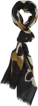 Altea abstract-print wool scarf - Black