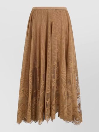Fabiana Filippi lace-trimmed maxi a-line skirt