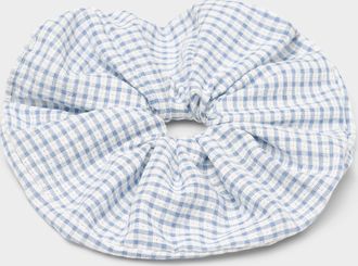 Simons Womens Large blue check scrunchie