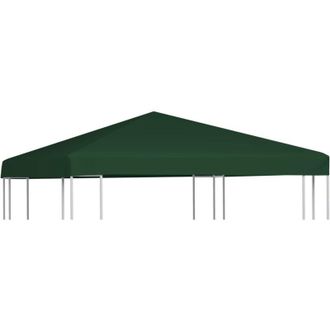 vidaXL Copertura Superiore per Gazebo 310 g/m&sup2; 3x3 m Verde - Vidaxl