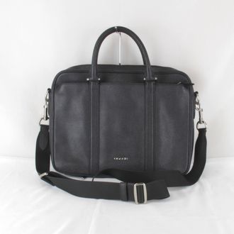 Coach Black Leather Briefcase Shoulder Bag (Pre-Owned)