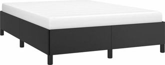 vidaXL Estructura de cama sin colchón cuero sintético negro 140x200 cm Vidaxl