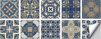 OEM Juego De 10 Pegatinas Autoadhesivas Para Azulejos 15 X 15 Cm, Pegatinas Azulejos Pvc Impermeables, Papel Tapiz Decorativo Pared Resistente Aceite