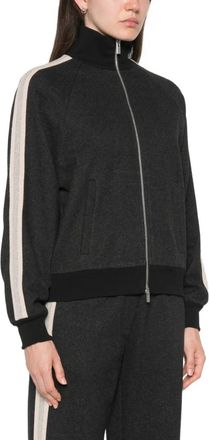 PESERICO Womens Side-Stripe Zip-Fastening Sweatshirt Aw26 W