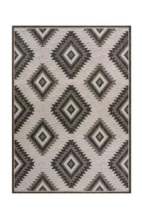 Jonathan Y Designs Lior Geometric Moroccan Diamond Indoor/Outdoor Area Rug in Black/cream at Nordstrom, Size 4Ft 0In X 6Ft 0In