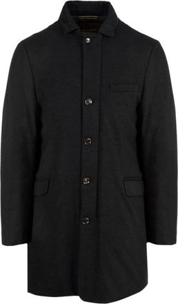Moorer Blauwe Jas Met Rits Zakken Split - Heren - Parka Jassen - Blauw - 2XL - Jassen