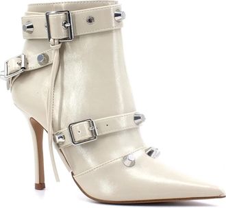 Steve Madden Fort 10S1 Enkellaars - Dames - Laarzen met Hak - Wit - 38 1/2 EU - Schoenen