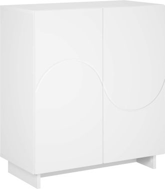 vidaXL Aparador Blanco 67 X 34,5 X 75 Cm Madera De Ingenier&iacute;a Vidaxl