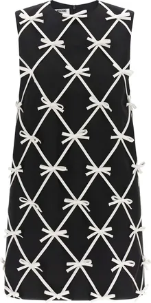 Moschino Bicolor Virgin Wool Short Womens Dress