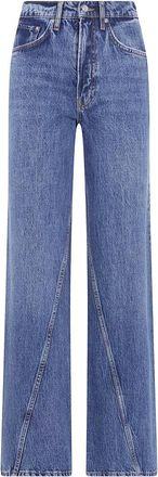 Anine Bing Brie Jean - Dames - Regular Fit Jeans - Blauw - W28 - Katoen - Jeans