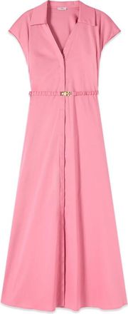 Oltre Shirt Kleedjes - Dames - Casual kleedjes - Roze - L - Katoen - Kleedjes