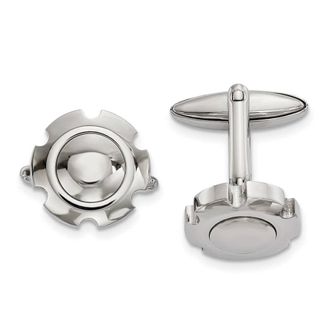Diamond2Deal Stainless Steel Polished Cufflinks