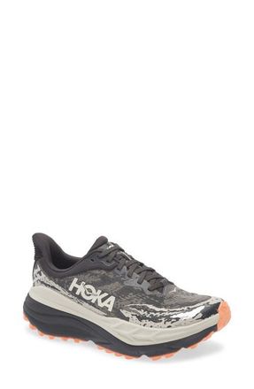 Hoka One One Stinson ATR 7 Trail Running Shoe in Black /Putty at Nordstrom, Size 5.5