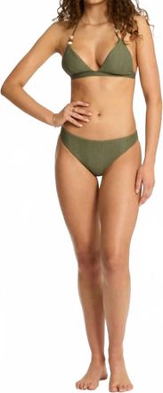 Sea Level Australia Caracus Regular Cheeky Bikini Pant In Khaki