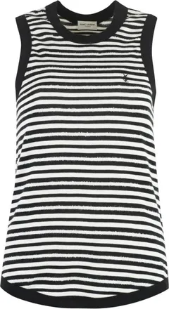 Saint Laurent Tops, Dames, Veelkleurig, L, Sleeveless Tops