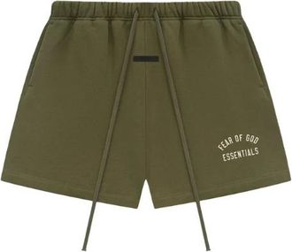 Fear of God Korte Broeken, Heren, Groen, L, Katoen, Fleece Voetbalshort