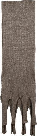 Alpha Studio Beige Metallic Accents Wool-Blend Scarf