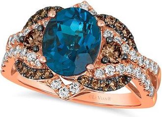 Le Vian 14K 3.01 Ct. Tw. Diamond & Topaz Eternity Ring