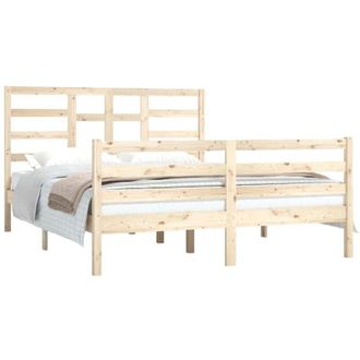 vidaXL Bed Frame without Mattress Solid Wood 150x200 cm King Size Vidaxl
