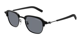 Montblanc MB0390S Asian Fit 003 Mens Sunglasses Black Size 50