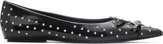 Marc Jacobs Zwarte Studs Ballet Flats met Logo - Dames - Ballerinas - Zwart - 38 EU - Schoenen