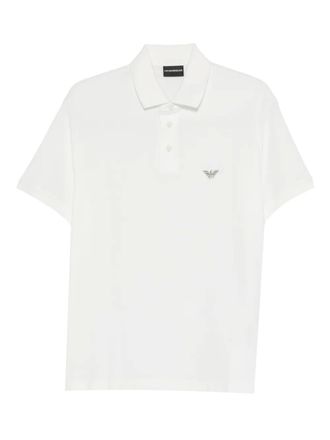 Emporio Armani logo-embroidered polo shirt - White