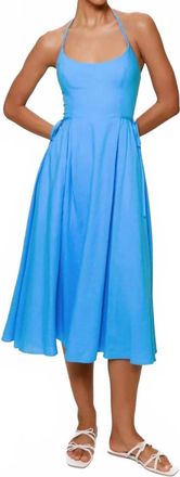 Hutch Womens Bambi Linen Dress In Turquoise