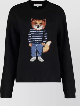 Maison Kitsun&eacute; wool crewneck sweater