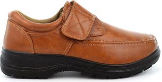 Generic Mens Touch Fastening Shoes Mens Comfort Shoes Casual Lightweight Shoe Touch Fasten Shoe Tan 11 UK