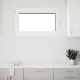 Berkfield Home Basement Window RISOR 100x60 cm Tilt&Turn DIN Left White