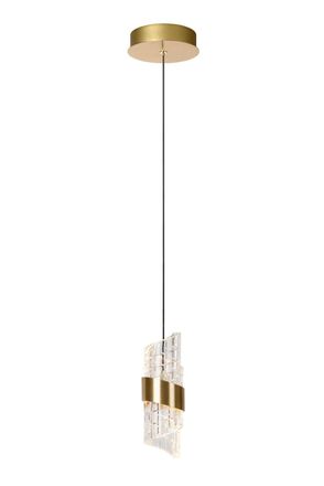 Lucide L&aacute;mpara colgante de acr&iacute;lico con 1 led integrado, oro mate / lat&oacute;n