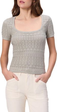 Paige Etoile Mixed Stitch Cotton Blend Sweater in Sea Mist at Nordstrom, Size Xx-Small