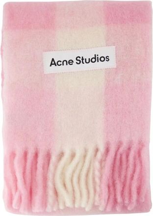 Acne Studios Mohair Checked Scarf - unisex - Wintersjaals - Veelkleurig - ONE Size - Wol - Accessoires