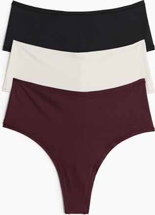 H&M 3er-Pack Mikrofaserslips Brazilian - Red