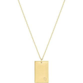 Set & Stones Goldie Horoscope Necklace in Gold /Virgo at Nordstrom, Size 20