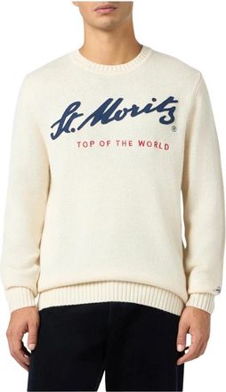 Saint Barth Bombardino Knit - Heren - Ronde hals truien - Beige - S - Wol - Truien & Vesten