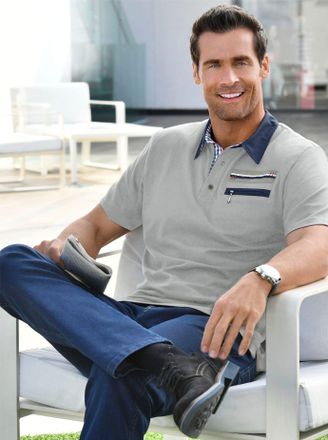 Catamaran Kurzarmshirt CATAMARAN Kurzarm-Shirt, Herren, Gr. 44/46, grau (hellgrau, meliert), 100% Baumwolle, unifarben, ohne Ausschnitt, Shirts Kurzarmshirt