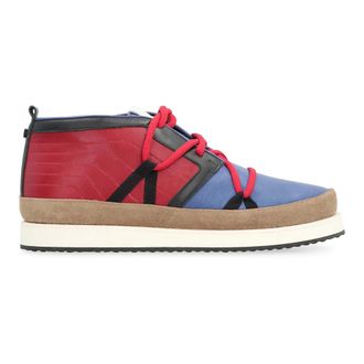 Volta Sneakers, male, Multicolor, Size: 12 US Mid-top leather sneakers with suede insert