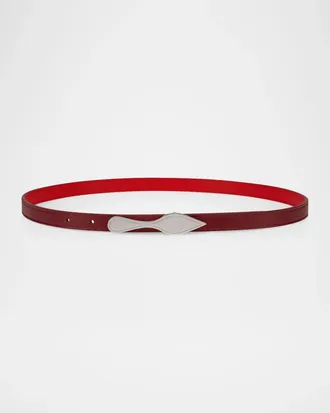 Christian Louboutin Bettina Reversible Leather Belt