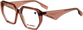 Karl Lagerfeld Womens 54mm Crystal Beige Eyeglasses KL6213-610-54