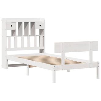 Berkfield Home Decorative Bookcase Bed without Mattress White 90x200 cm Solid Wo