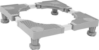No Brand Soporte Ajustable Para Lavadora Y Frigor&iacute;fico. Soporte Robusto De Acero Inoxidable Con Amortiguaci&oacute;n De Vibraciones, Ruedas Y Frenos. Altura Regulable
