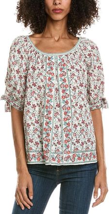 Max Studio Short Sleeve Inverted Pleat Top