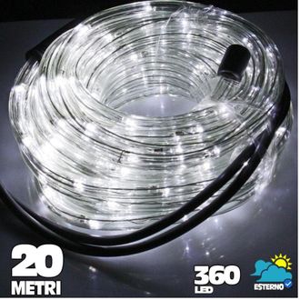 Trade Shop Trade Shop - Led Led Led 360 Luces Fr&iacute;as Luces Blancas 20 Metros Para Uso Al Aire Libre + Controlador