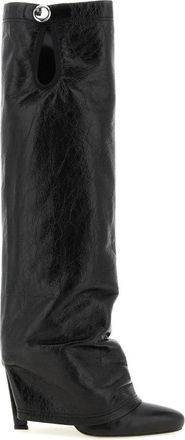 The Attico Leon Boot - Dames - Laarzen met Hak - Zwart - 40 EU - Leer - Schoenen
