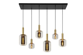 Lucide JOANET Dimmable Adjustable Stylish Indoor Bar Pendant Light 6xE27 in Grey